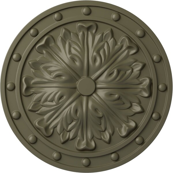 Ekena Millwork Foster Acanthus Leaf Ceiling Medallion (Canopies up to 2 1/4"), 20 1/2"OD x 1 1/2"P, Spartan Stone CM20FOSSF - main